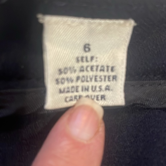 Ann Taylor dress pants belt loops high waisted flare navy blue women’s size 6 - Picture 7 of 8